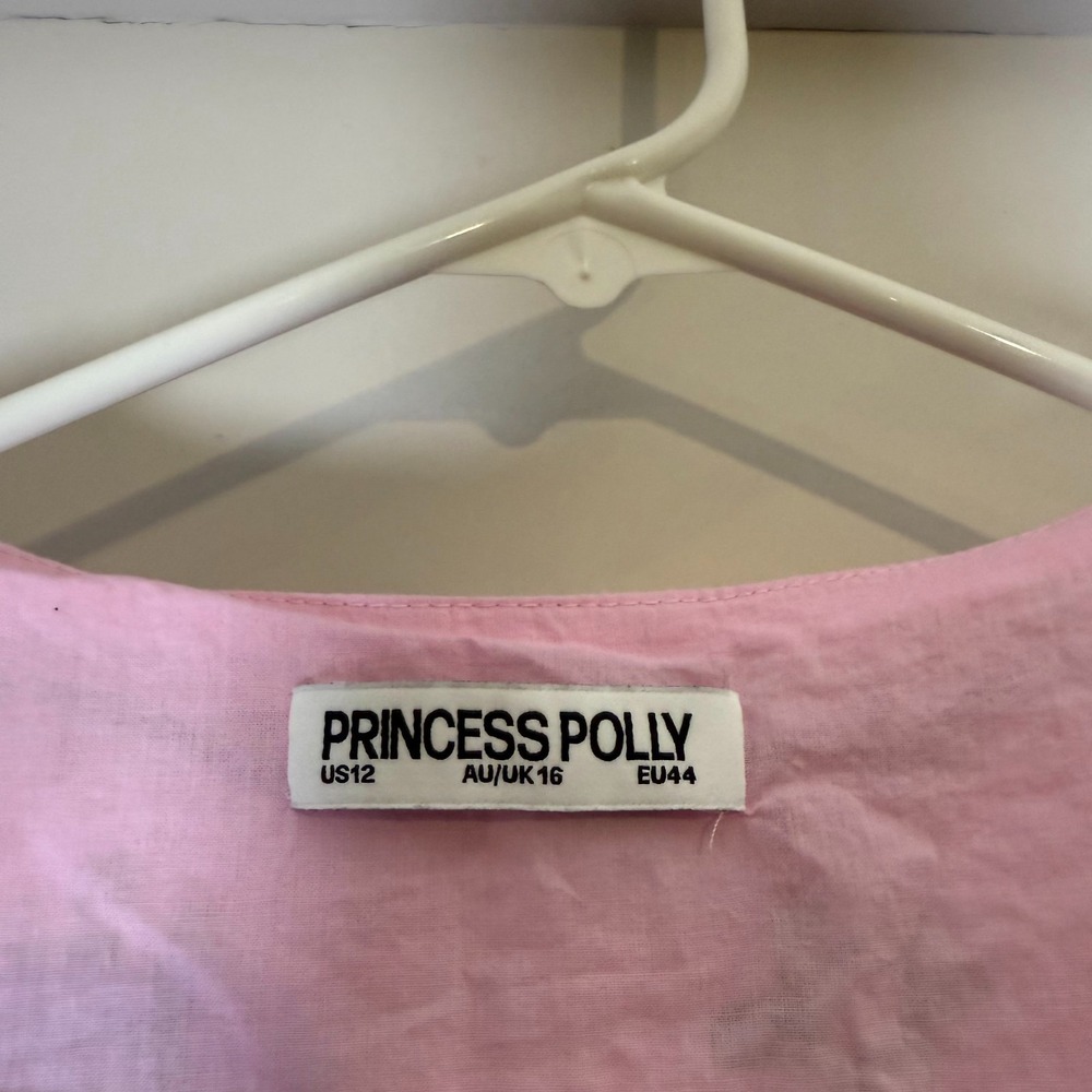 Princess Polly Boho Waistcoat Women's Size 12 Vest Floral Embroidered Tie-Front - Picture 2 of 12